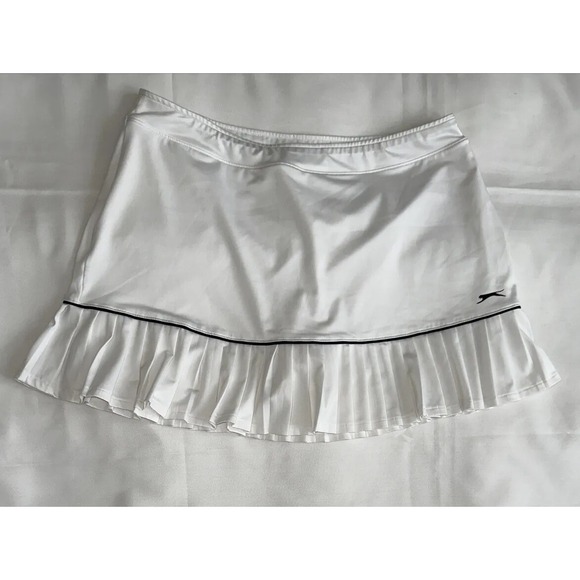 Slazenger Pull On A-Line Pleated Tennis Skirt Skort Women's Large White (Shorts) - Picture 7 of 12